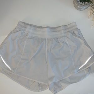 Lululemon white shorts, size 6. Worn 3/4 times, like new. Bought from store.
